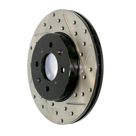 StopTech Power Slot 89-96 300ZX Z32 Slotted & Drilled Rotor - Front Left