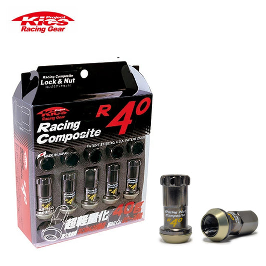 Project Kics 12x1.25 R40 Lug Nuts - Black (16+4 Locks)