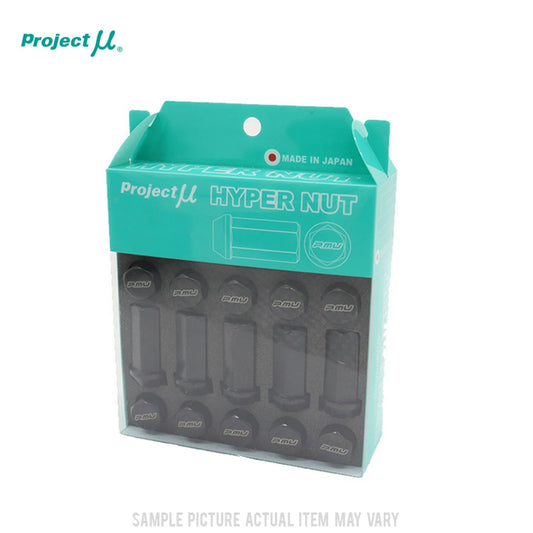 Project Mu Hyper Lug Nut M12 x 1.25 Nissan/Subaru/Infiniti - Black