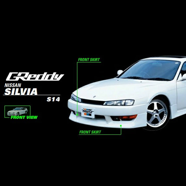 GReddy Urethane Front Bumper Lip Spoiler - S14 Kouki JDM