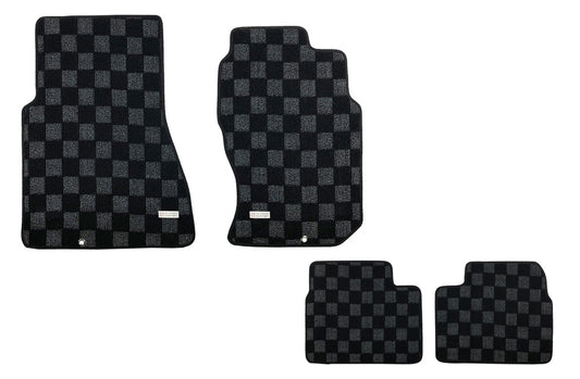 P2M R32 GTR Skyline Front + Rear Checkered Race Floor Mats