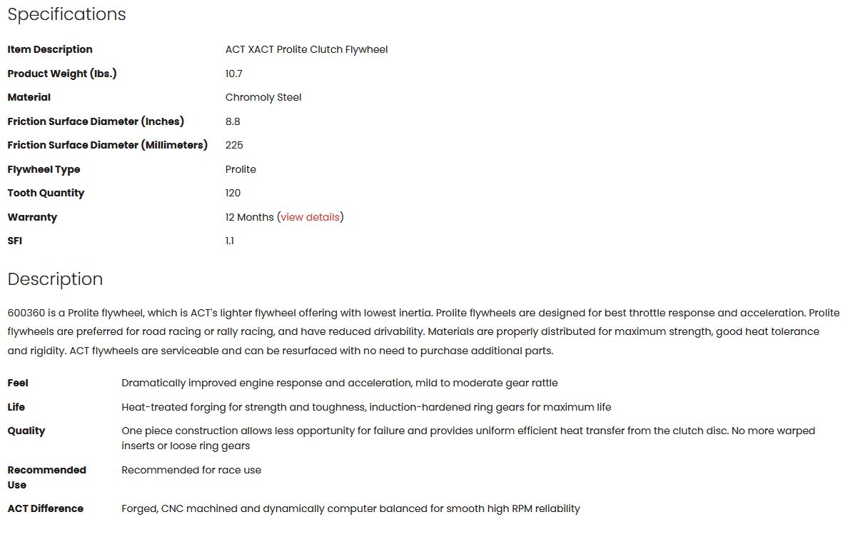 ACT XACT Prolite Clutch Flywheel 240sx KA24E KA24DE