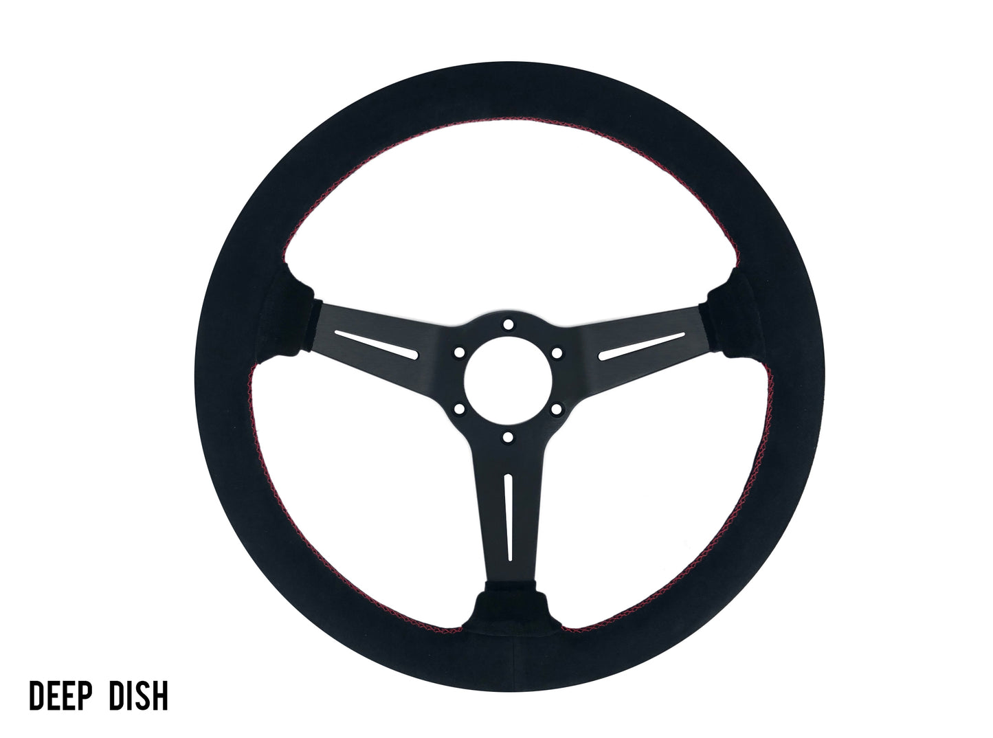 P2M 340mm Competition Steering Wheel - 60mm Deep Dish Suede