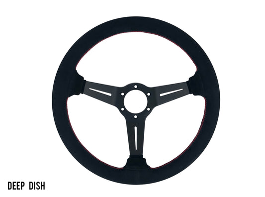 P2M 340mm Competition Steering Wheel - 60mm Deep Dish Suede