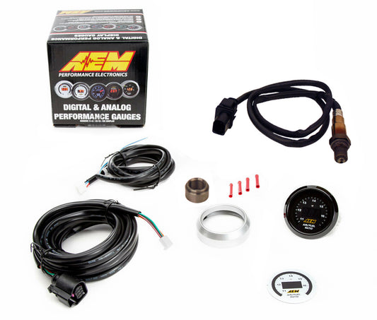 AEM Classic Digital O2 Wideband UEGO Air Fuel Ratio Sensor Gauge Full Kit
