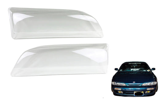 P2M S14 Zenki 240sx Clear Acrylic Headlight Covers - PAIR