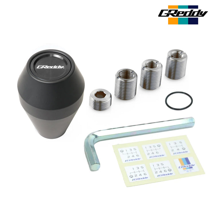 Greddy Trust Shift Knob A01 - High Type CNC Stainless - Black Out