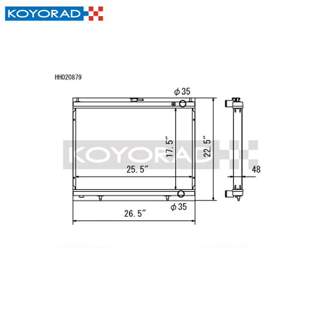 Koyo Racing Radiator 1998-2000 Nissan Skyline GTR R34 Turbo RB26DETT
