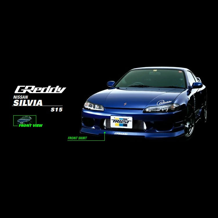 GReddy GRacer Aero-Style Front Lip Urethane Spolier for Nissan S15