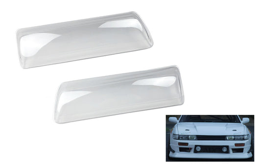 P2M S13 JDM Silvia Clear Acrylic Headlight Covers - PAIR