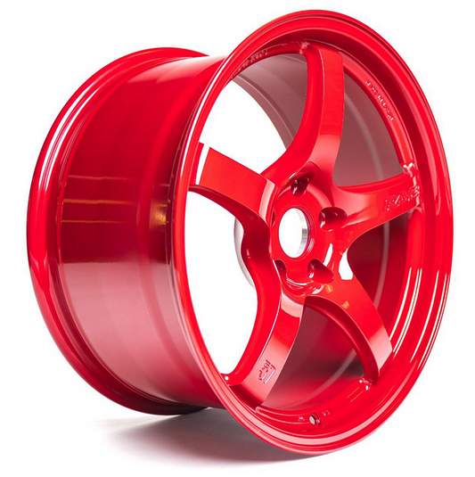 Gram Lights 57CR 18x9.5 +38 - 5x114.3 Milano Red Wheel