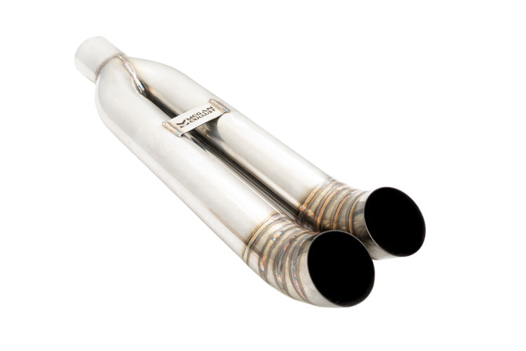 Megan 3in Universal Dual Blast Pipes Exhaust Tip - Turn Down