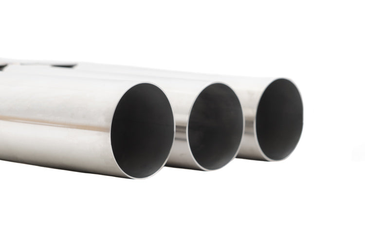 Megan Triple 3in Universal Dual Blast Pipes Exhaust Tip - Chrome