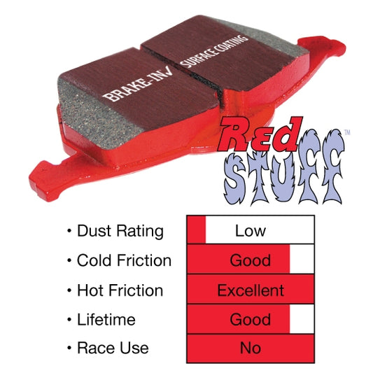 EBC Redstuff 240sx S13 / S14 (89-96) Front Brake Pads - Stock Calipers (No/ABS)