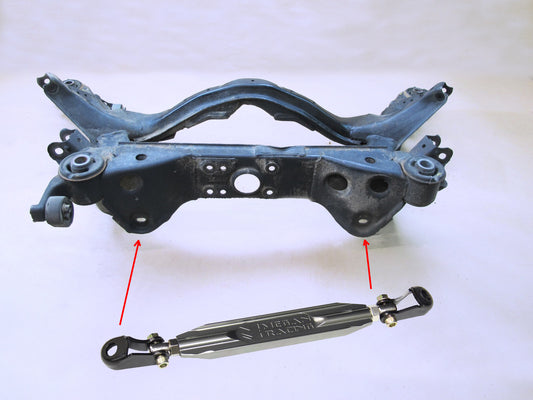 Megan S13 240sx Rear Lower Tie Subframe Support Bar – Gunmetal
