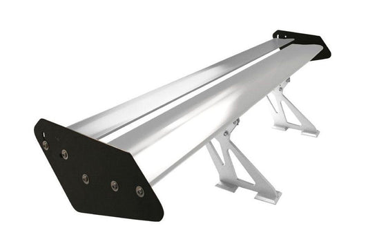 Megan Aluminum GT Wing Spoiler - Silver & Black 56″
