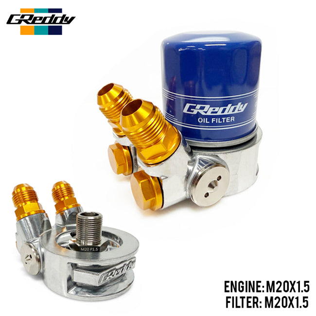 GReddy Type-E Oil Cooler Sandwich Block w/Thermostat - M20xP1.5
