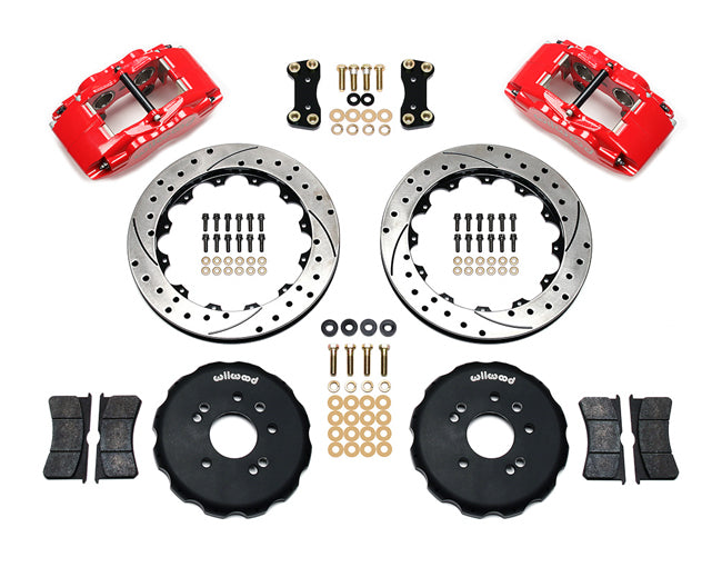 Wilwood Front Big Brake Kit 13.00in Drilled & Slotted Red - 240SX S13 S14