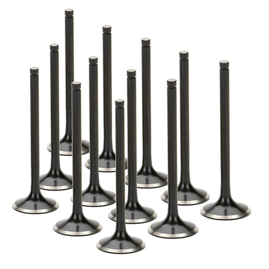 Supertech 2JZ GE / 2JZ GTE Black Nitrided Exhaust Valve - +1mm Oversize - Set/12