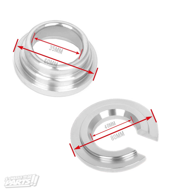 Aluminum Subframe Bushing Collars Inserts - 240sx S13 / S14 / S15