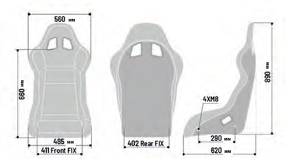 Sparco EVO QRT FIA Racing Bucket Seat - Cloth