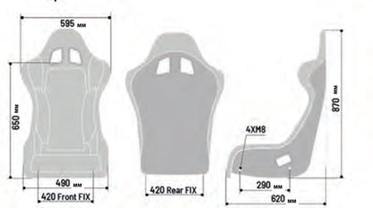 Sparco GRID Q SKY Racing Bucket Seat - Cloth