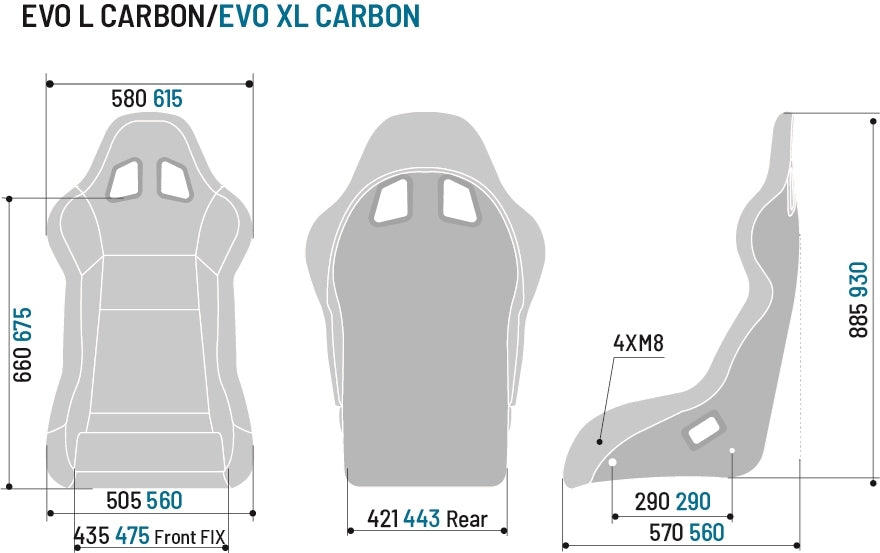 Sparco XL EVO Dry Carbon FIA Racing Bucket Seat 13lbs
