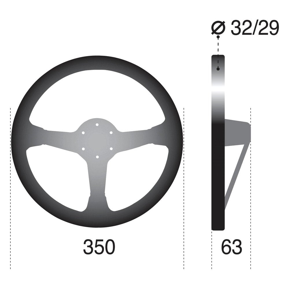 Sparco L777 Racing Steering Wheel - 350mm Leather