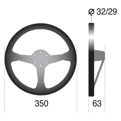 Sparco L777 Racing Steering Wheel - 350mm Leather