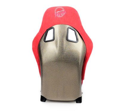 NRG FRP Bucket Seat ULTRA Edition Red Alcantara - Medium & Large