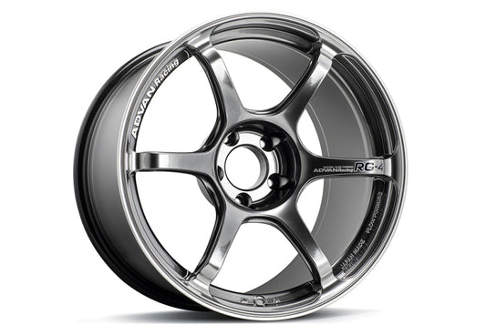 Advan RG-4 18x9 +35 5x114.3 Racing Hyper Black & Ring Wheel