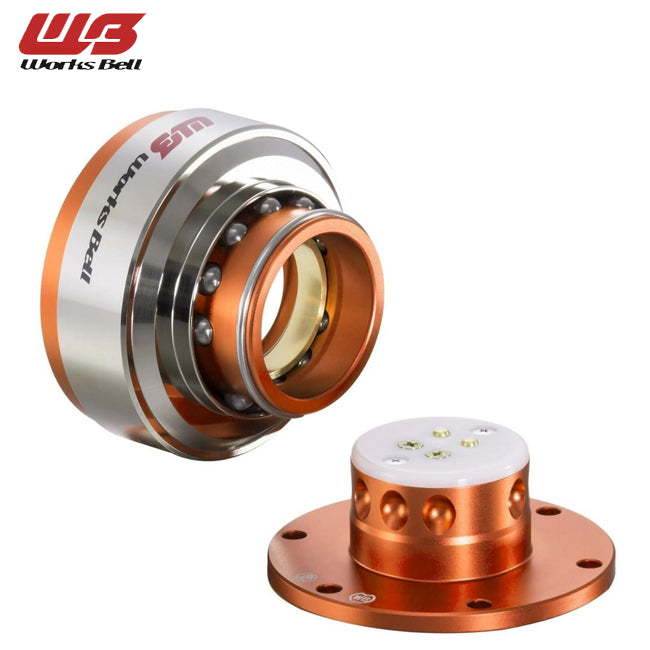 Works Bell Rapfix II Steering Wheel Quick Release - Orange