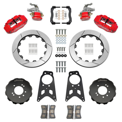 Wilwood 89-98 240SX FNSL4R/MC4 Rear Parking BBK w/ 13.50in Slotted Rotors - Red