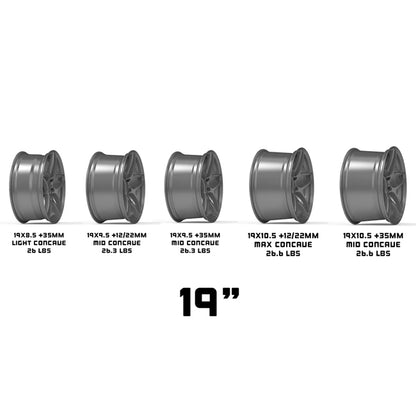 Kansei K15H Astro 19x10.5in / 5x114.3 BP / 22mm Offset / 73.1mm Bore - Hyper Silver Wheel