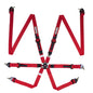 RaceQuip FIA 6pt 2in Harness Seat Belt Camlock Pull Up - Red