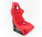 NRG FRP Bucket Seat ULTRA Edition Red Alcantara / Gold Glitter - Large