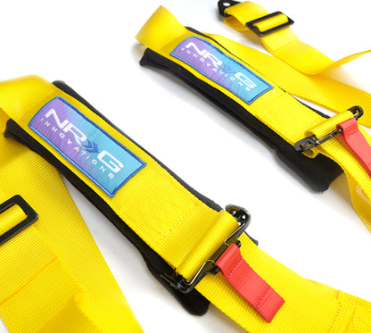 NRG SFI 5 point 3in. Seat Belt Harness - CamLock - Yellow