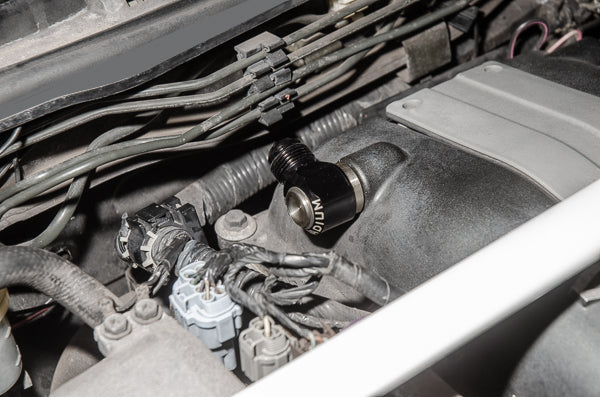 Radium S14 / S15 SR20DET 10AN Male Press-Fit Valve Cover Fitting - Exhaust Side
