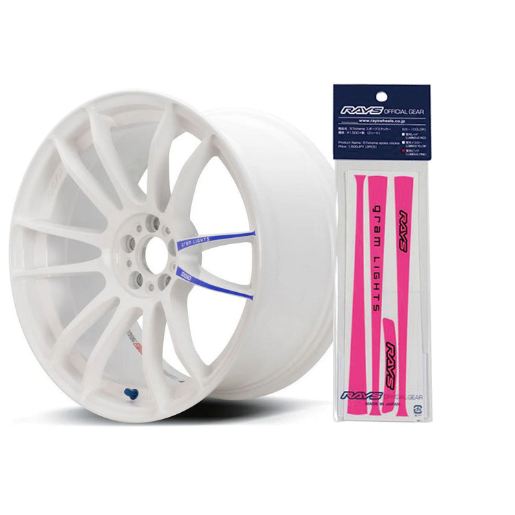 Gram Lights 57XTREME Spoke Sticker Luminous Pink Decal (2 PCS)
