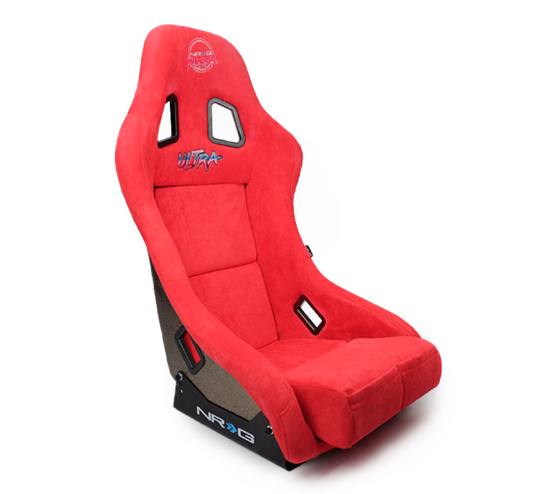 NRG FRP Bucket Seat ULTRA Edition Red Alcantara - Medium & Large