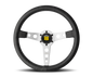 Momo Prototipo 350mm Steering Wheel - Leather/Brushed Spokes
