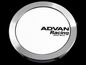 Advan 63mm Full Flat Wheel Centercap - White/Silver Alumite