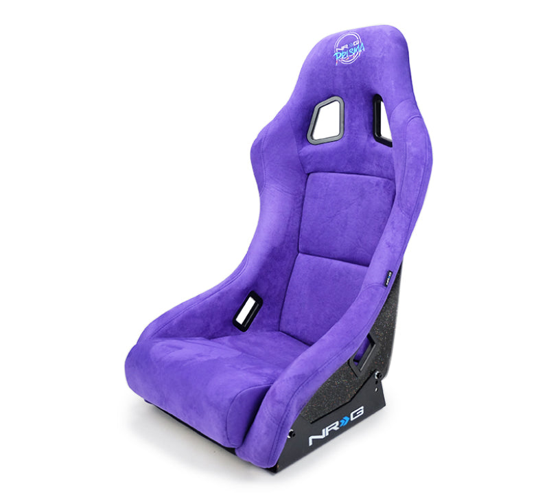 NRG FRP Bucket Seat PRISMA Edition Purple Alcantara - Medium & Large