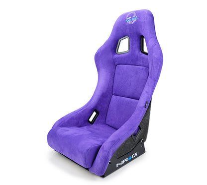 NRG FRP Bucket Seat PRISMA Edition Purple Alcantara - Medium & Large