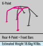 Cusco D1 Roll Cage 6pt Chromoly Blue - 240sx S13 Hatchback - Thru Dash