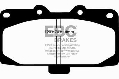EBC Redstuff 300zx Front Brake Pads - for Z32 Calipers 240sx