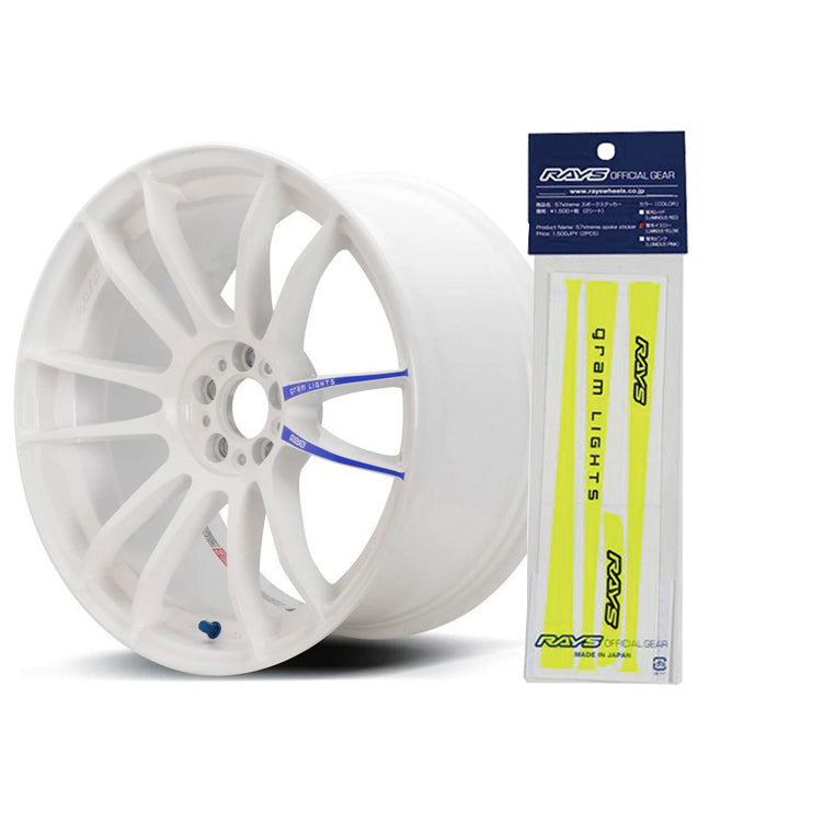 Gram Lights 57XTREME Spoke Sticker Luminous Yellow Decal (2 PCS)