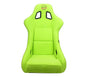 NRG FRP Bucket Seat PRISMA Edition - Large (Neon Green Alcantara/  Pearlized Back)