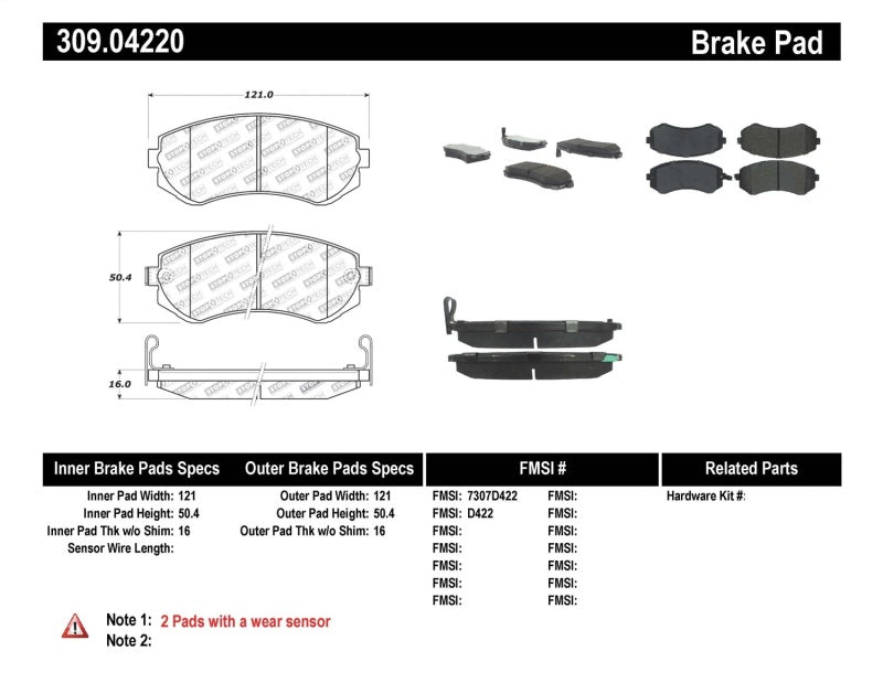 StopTech Performance 89-06/96 Nissan 240SX Brake Pads - Front
