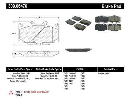 StopTech 89-96 300ZX Z32 Sport Performance Brake Pads - Front